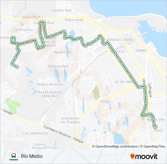 Mapa de QUINTA ETAPA de autobús