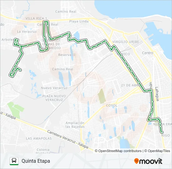 QUINTA ETAPA Bus Line Map