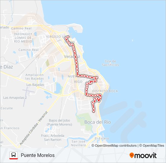 MIGUEL ALEMÁN Bus Line Map
