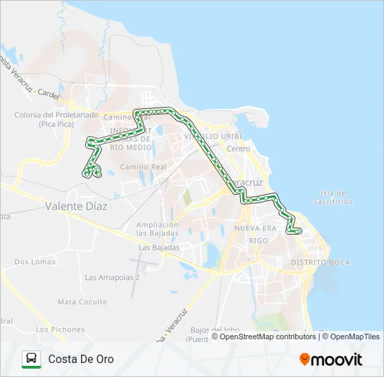 BOLÍVAR NARANJA Bus Line Map