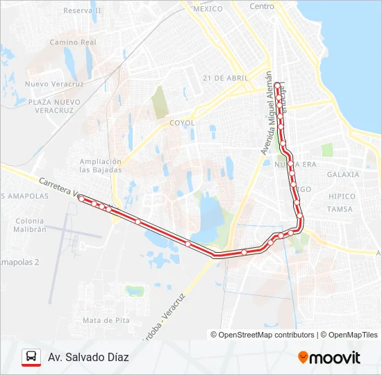 BAJADAS BOTICARIA Bus Line Map
