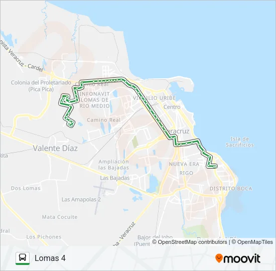 BOLÍVAR - LOMAS 4 Bus Line Map