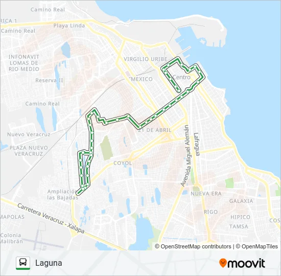 CHIVERIA - LAGUNA Bus Line Map