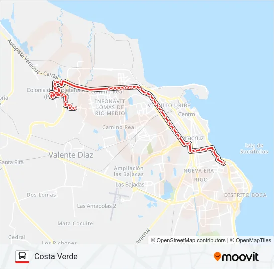 BOLÍVAR CAMPANARIO Bus Line Map