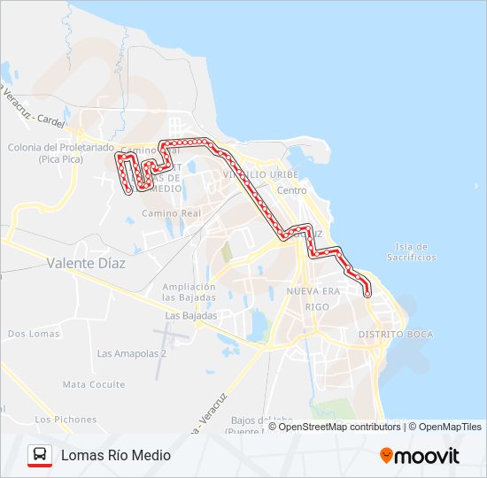BOLÍVAR HORTALIZAS Bus Line Map