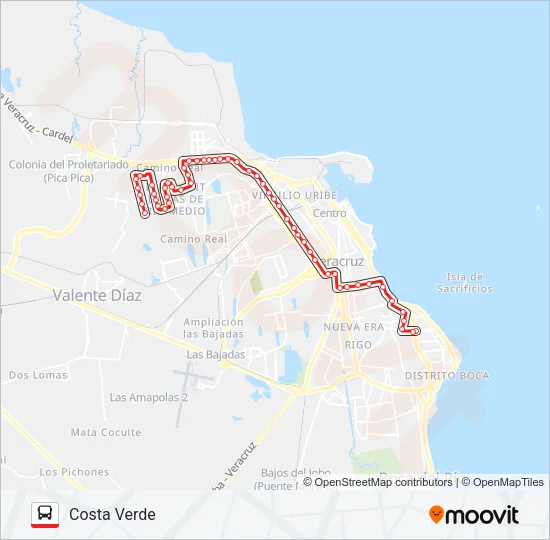 BOLÍVAR HORTALIZAS Bus Line Map
