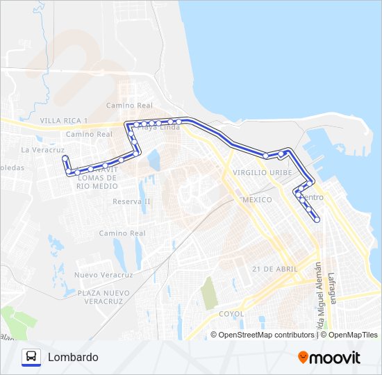 COSTERA - LOMBARDO Bus Line Map