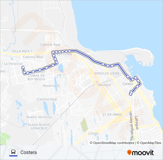 COSTERA - LOMBARDO Bus Line Map