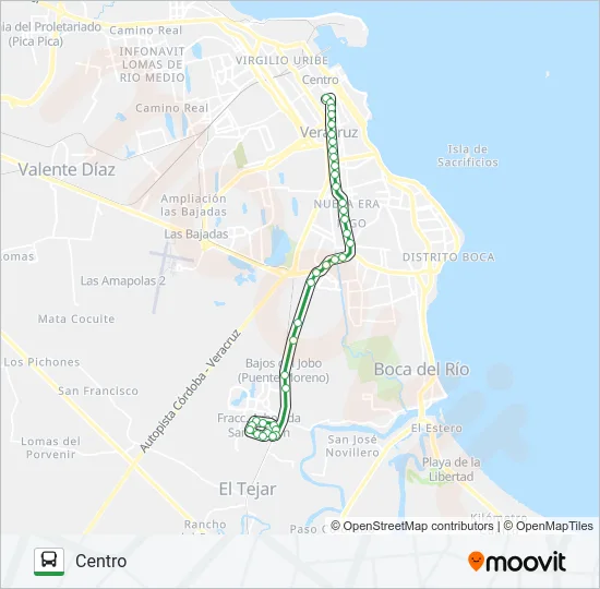 ARBOLEDAS SAN RAMÓN Bus Line Map