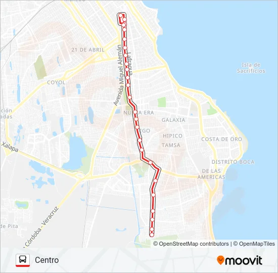 CARRANZA -  ABASOLO Bus Line Map