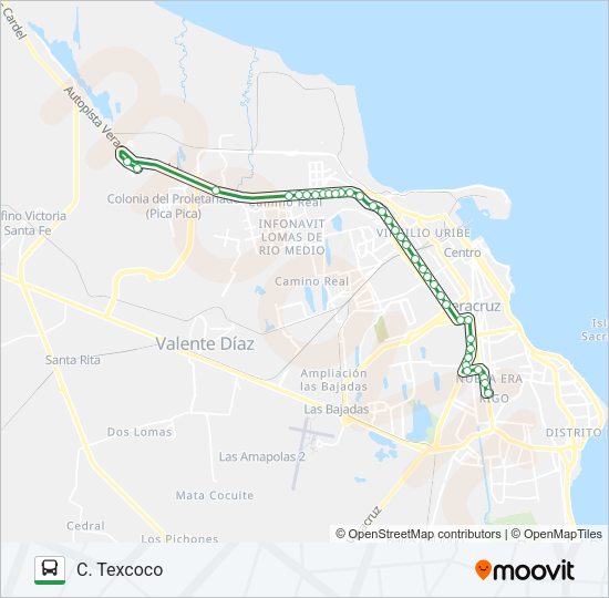 Mapa de COLINAS DE SANTA FE de autobús