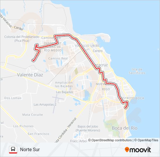 Mapa de NORTE SUR - LOMAS 4 de autobús