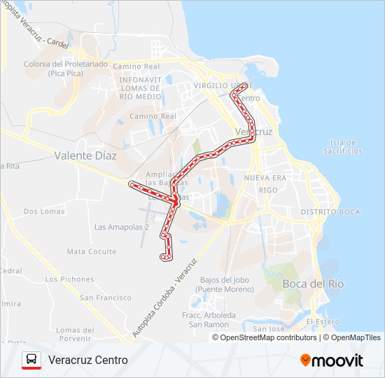 Mapa de ALCOCER MATA DE PITA de autobús