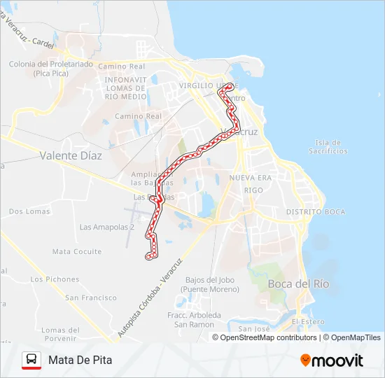 ALCOCER MATA DE PITA Bus Line Map