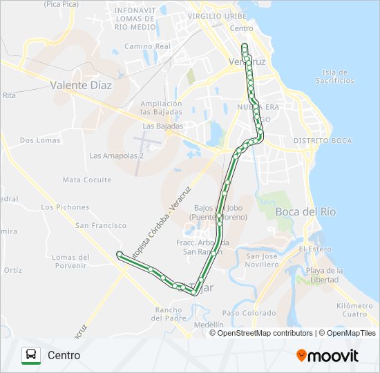 ARBOLEDAS SAN MIGUEL Bus Line Map
