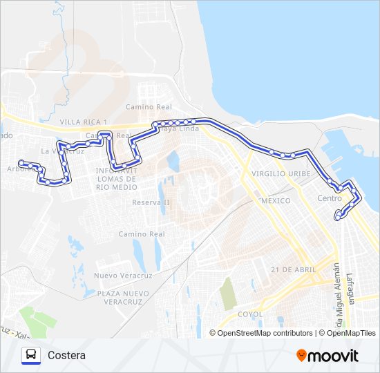 COSTERA - LOMAS 2 Y 3 Bus Line Map