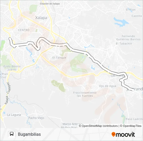 BUGAMBILIAS Bus Line Map