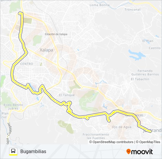 BUGAMBILIAS Bus Line Map