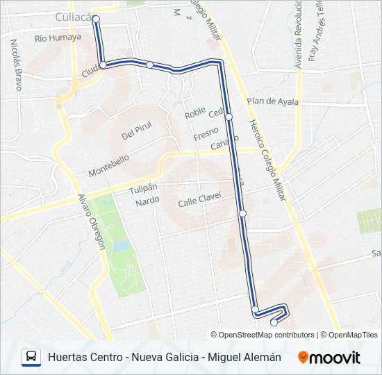 RUTA HUERTAS CENTRO Bus Line Map