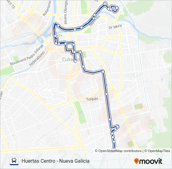 RUTA HUERTAS CENTRO Bus Line Map