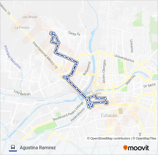 RUTA AGUSTINA RAMIREZ Bus Line Map