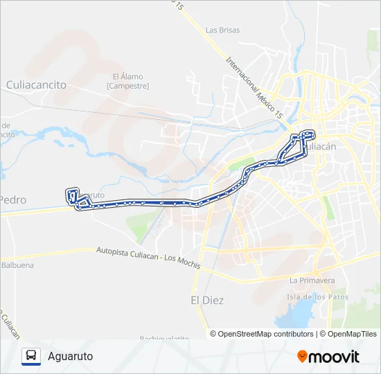RUTA AGUARUTO Bus Line Map