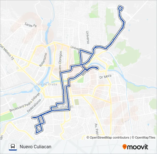 RUTA NUEVO CULIACAN Bus Line Map