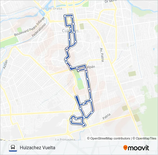 RUTA HUIZACHEZ VUELTA Bus Line Map