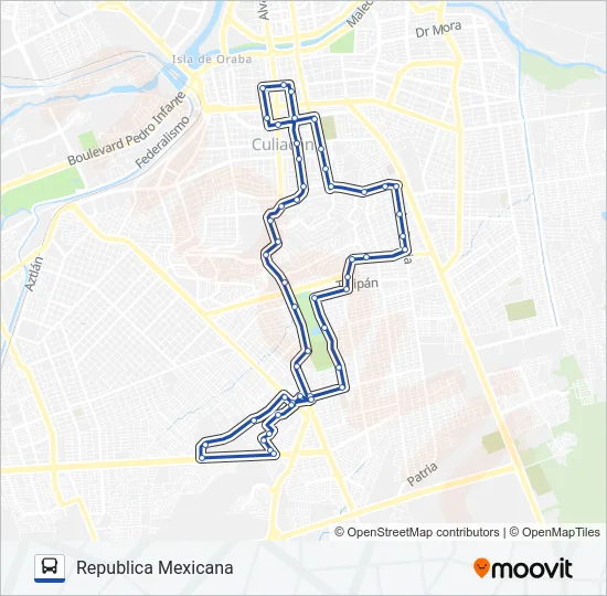 RUTA REPUBLICA MEXICANA Bus Line Map