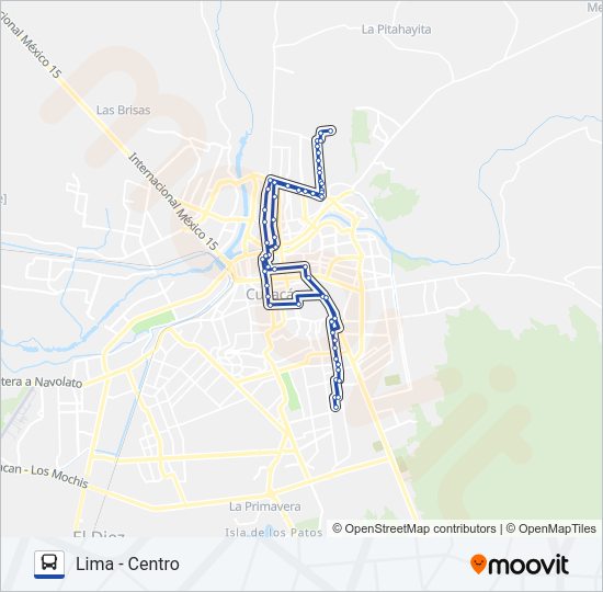 Mapa de RUTA LIMA - CENTRO de autobús