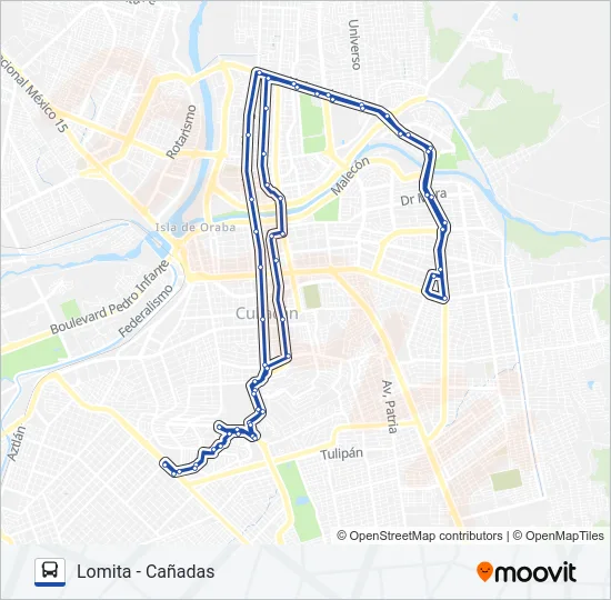 RUTA LOMITA - CAÑADAS Bus Line Map