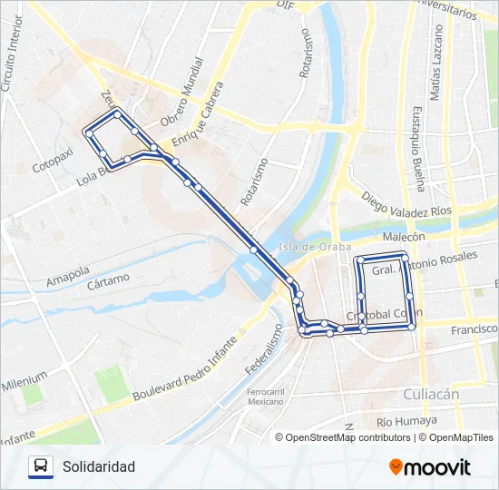 RUTA SOLIDARIDAD Bus Line Map