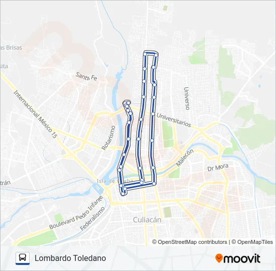 RUTA LOMBARDO TOLEDANO Bus Line Map