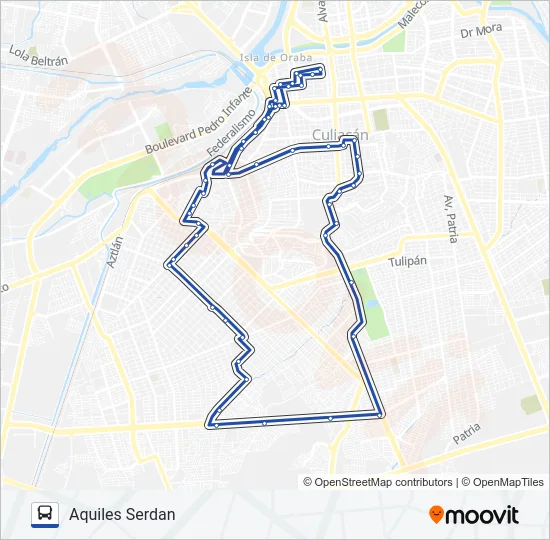 RUTA AQUILES SERDAN Bus Line Map