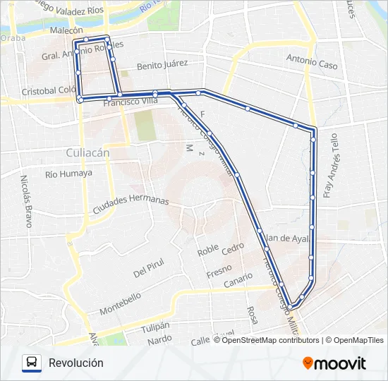 RUTA REVOLUCIÓN Bus Line Map