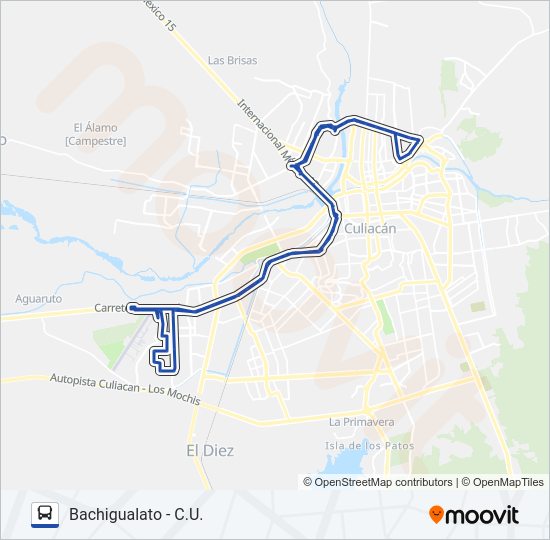 RUTA BACHIGUALATO - C.U. Bus Line Map