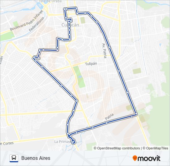 Mapa de RUTA BUENOS AIRES de autobús
