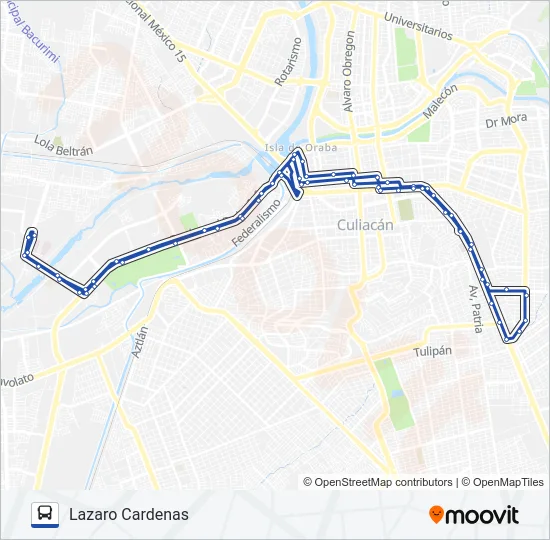 RUTA LAZARO CARDENAS Bus Line Map