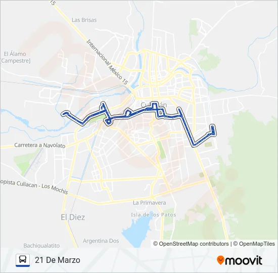 RUTA 21 DE MARZO Bus Line Map