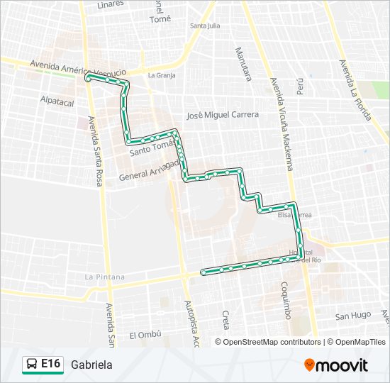 E16 Micro Line Map