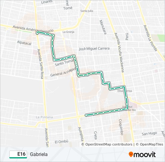 E16 Micro Line Map