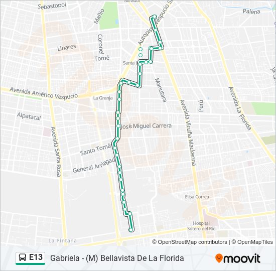 Mapa de E13 de Micro