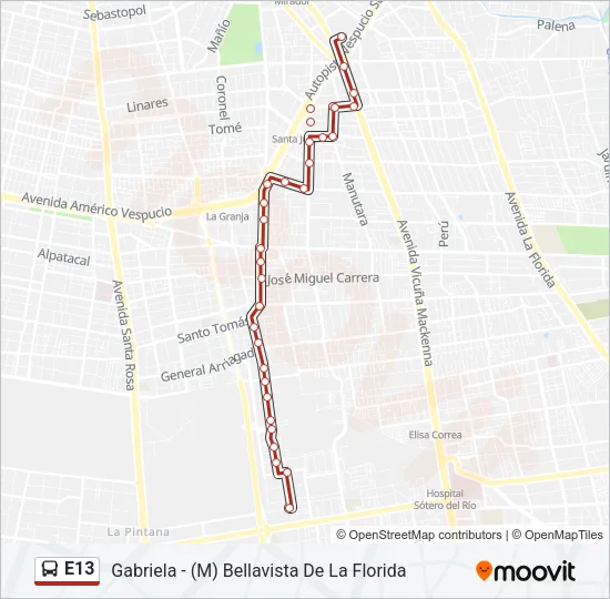 E13 Micro Line Map
