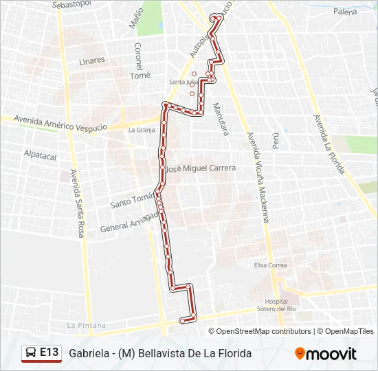 E13 Micro Line Map