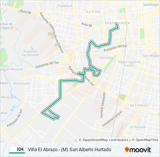 Ruta i04: horarios, paradas y mapas - Villa El Abrazo (Actualizado)