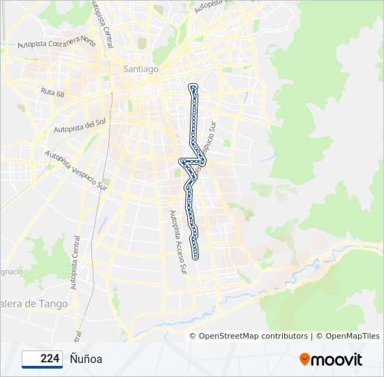 224 Route: Schedules, Stops & Maps - Ñuñoa (Updated)