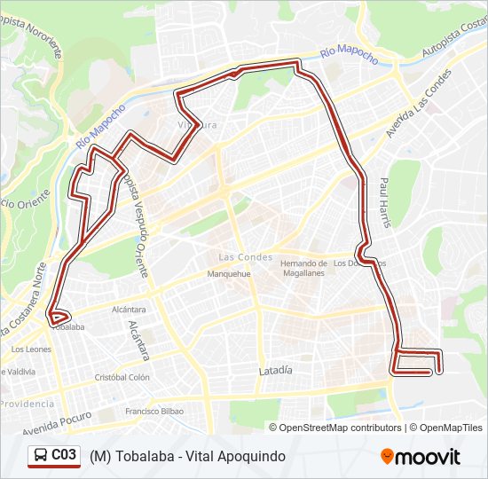 c03 Route: Schedules, Stops & Maps - (M) Tobalaba (Updated)