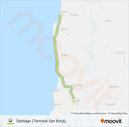 Mapa de SANTIAGO - COQUIMBO de Micro