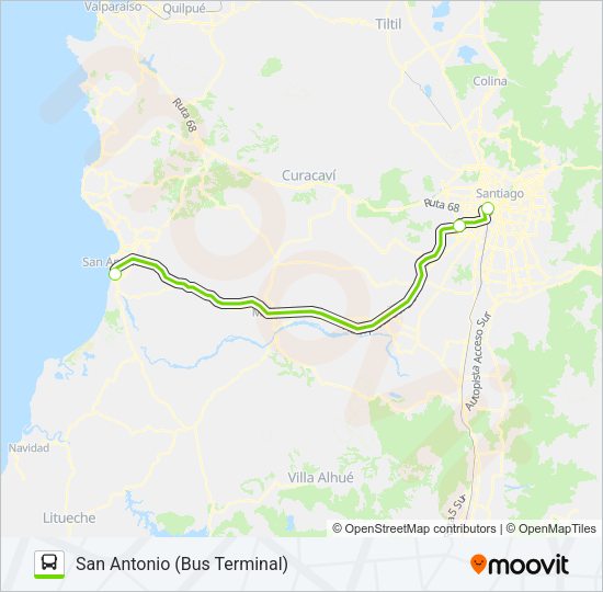 Mapa de SANTIAGO - SAN ANTONIO de Micro