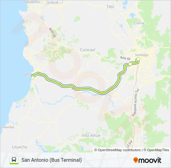 SANTIAGO - SAN ANTONIO Micro Line Map